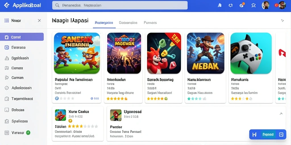 Tampilan awal permainan yang menarik dan user-friendly.