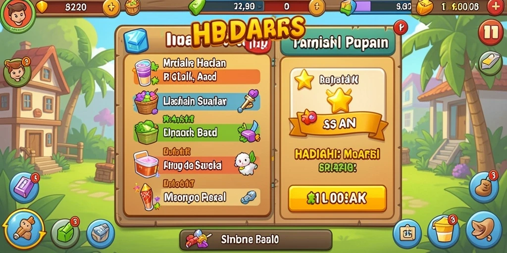 Tangkapan layar menampilkan antarmuka permainan yang user-friendly.