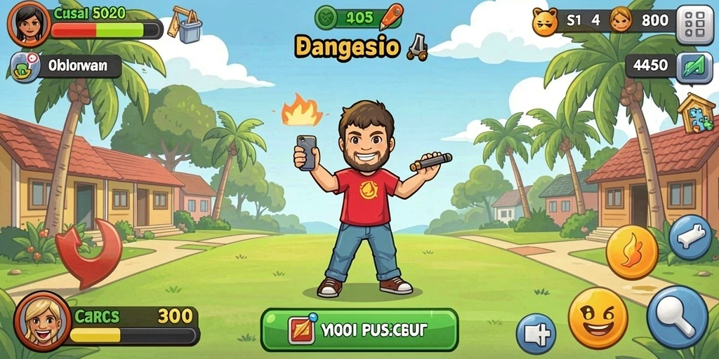 Screenshot dari planet pertama yang dijelajahi.